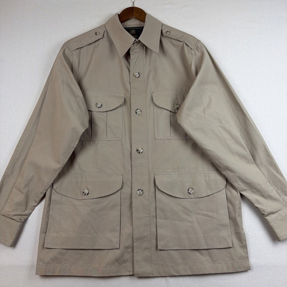 Orvis Other - Orvis Safari Utility Jacket Mens 42 Tan Button Up Pockets (no belt) Outdoor